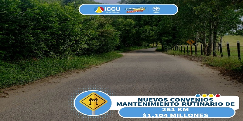 ICCU impulsa mantenimientos en 261 kilómetros de vías secundarias






