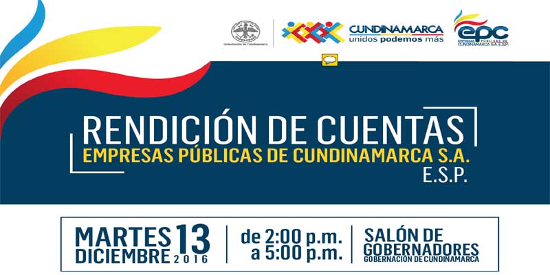 Empresas Públicas de Cundinamarca rendirá cuentas de su gestión 