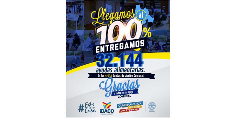 Idaco cumple con la entrega del  100%  de ayudas alimentarias en los 116 municipios de Cundinamarca




