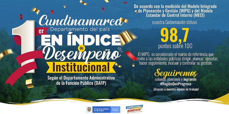 Cundinamarca, la mejor Gobernación del país en planificación y gestión











