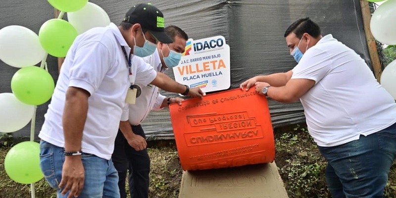 Idaco entrega 198 metros lineales de placa huella en vereda Maní bajo, en Villeta