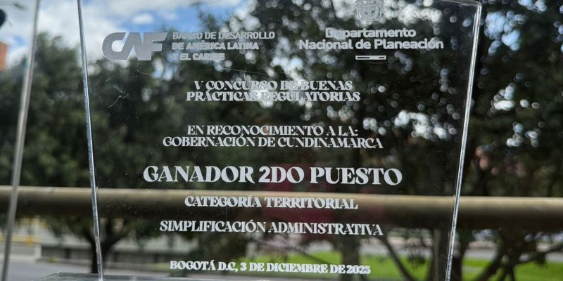 Cundinamarca obtiene reconocimiento nacional por innovación en gestión pública
