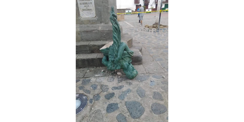 Escultura de Policarpa Salavarrieta, en Guaduas, será restaurada por la Gobernación de Cundinamarca
