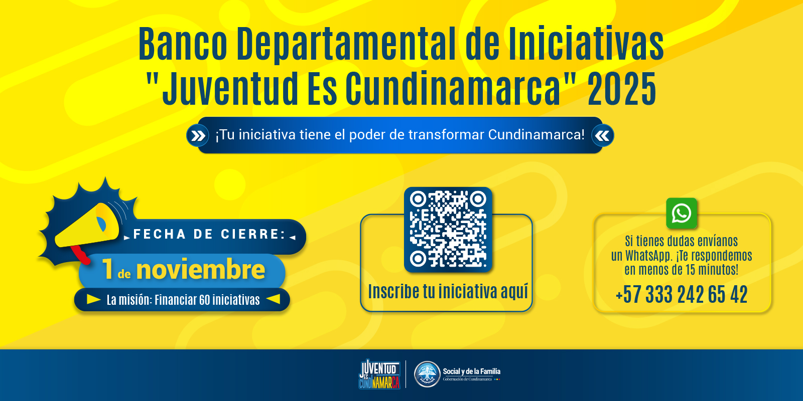 Convocatoria Banco Departamental de Iniciativas &ldquo;Juventud Es Cundinamarca&rdquo; 2025